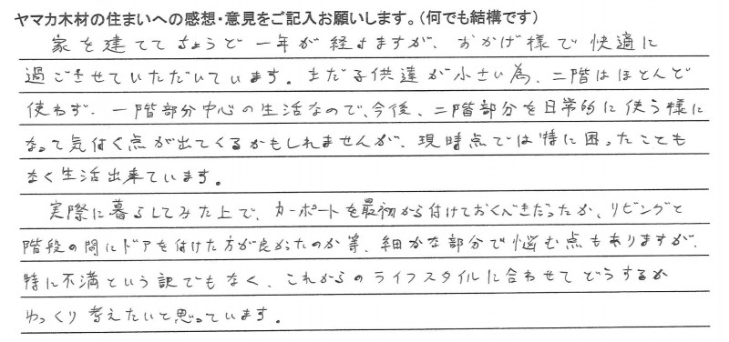 お客様の声を更新しました。