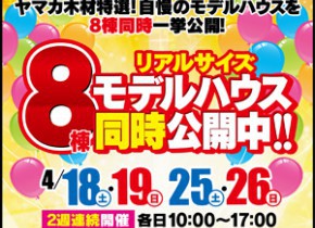 【展示場イベント】8棟同時個別見学会！