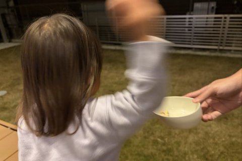 初めての豆まき🫘