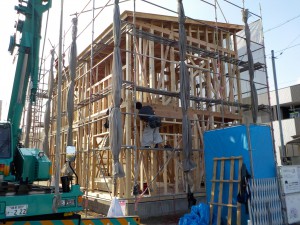 モデルハウス　上棟式